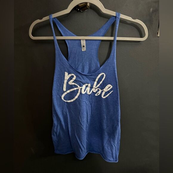 Next Level Apperal Babe Razorback Tank Top Blue Women's Size Small - Picture 3 of 7